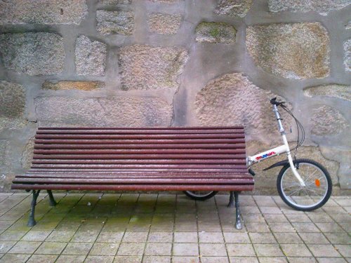 Banco de bicicleta, literalmente!