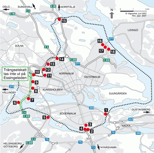 Figura 4 - Estocolmo. Fonte: http://www.transportstyrelsen.se/en/road/Congestion-tax/Congestion-tax-in-stockholm/
